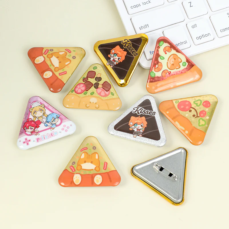 Custom Triangle Glitter Button Pins - Image 17