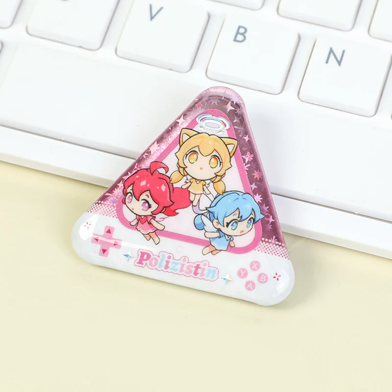 Custom Triangle Glitter Button Pins - Image 18