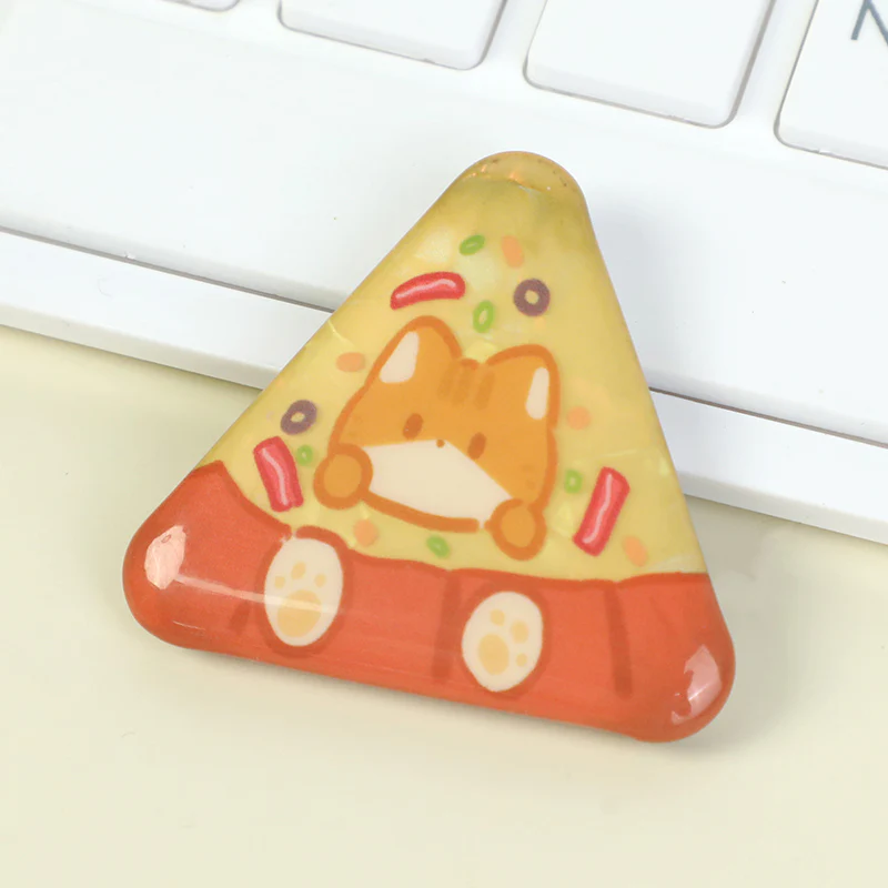 Custom Triangle Glitter Button Pins - Image 21