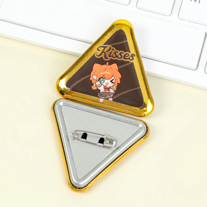 Custom Triangle Glitter Button Pins - Image 23