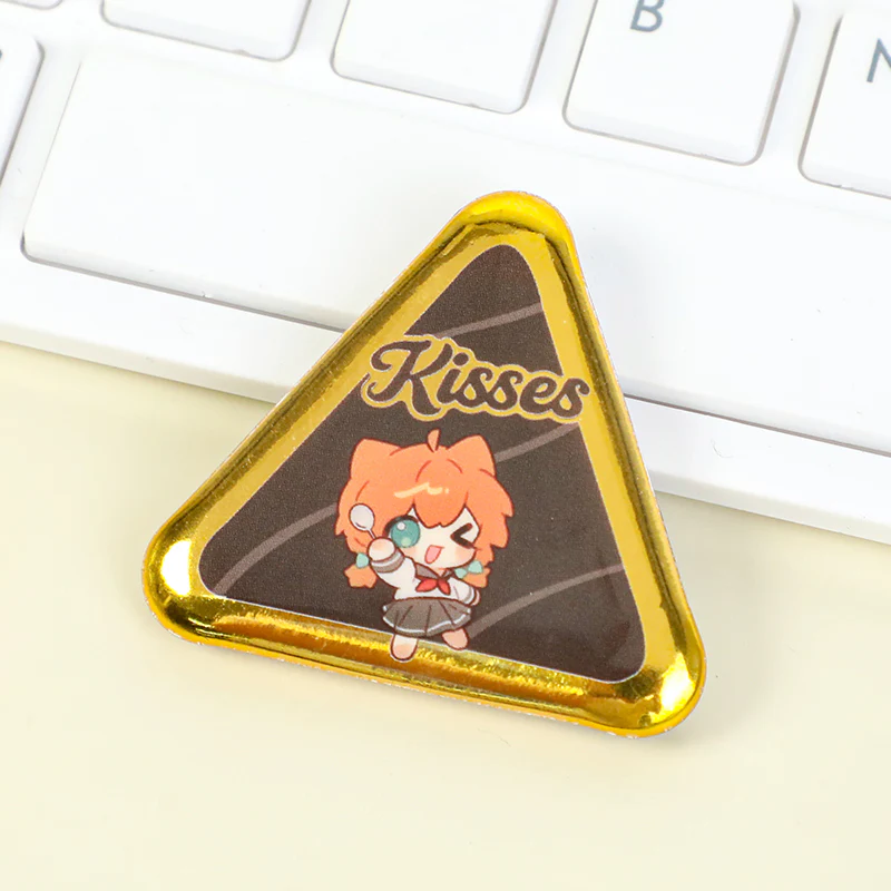 Custom Triangle Glitter Button Pins - Image 25