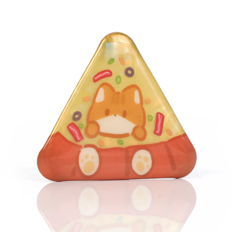 Custom Triangle Glitter Button Pins - Image 8